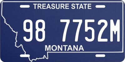 MT license plate 987752M