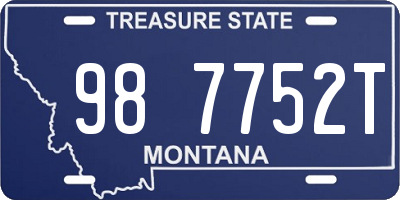 MT license plate 987752T