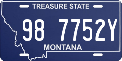 MT license plate 987752Y