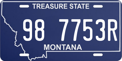 MT license plate 987753R