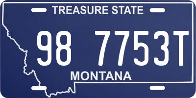 MT license plate 987753T