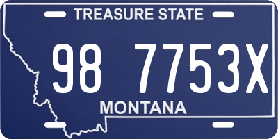 MT license plate 987753X