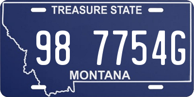MT license plate 987754G