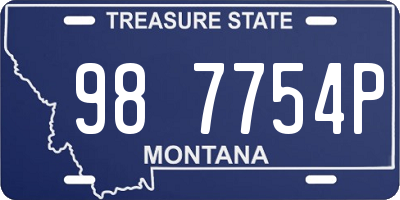 MT license plate 987754P