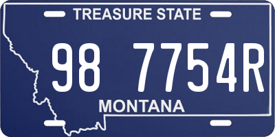 MT license plate 987754R