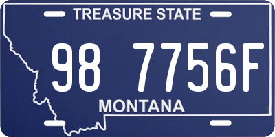 MT license plate 987756F