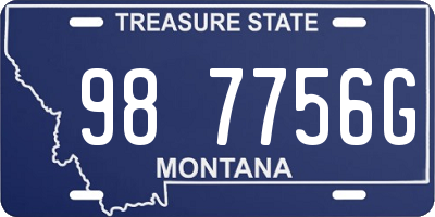 MT license plate 987756G