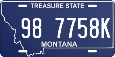 MT license plate 987758K