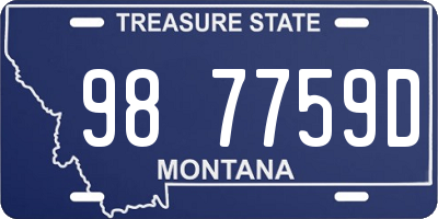 MT license plate 987759D