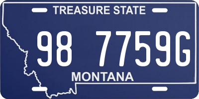 MT license plate 987759G