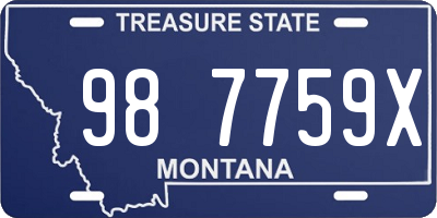 MT license plate 987759X