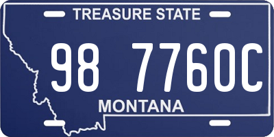 MT license plate 987760C