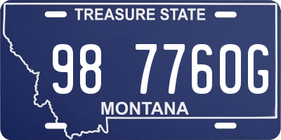 MT license plate 987760G