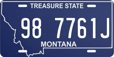 MT license plate 987761J