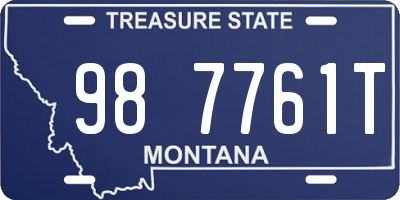 MT license plate 987761T