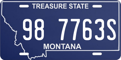 MT license plate 987763S