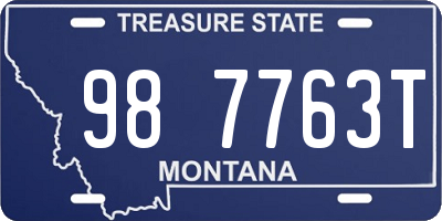 MT license plate 987763T