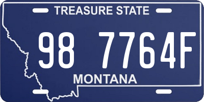 MT license plate 987764F