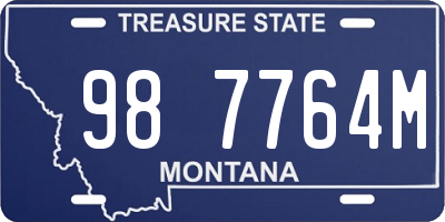 MT license plate 987764M