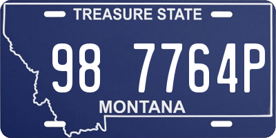 MT license plate 987764P