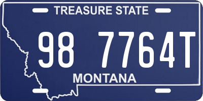 MT license plate 987764T