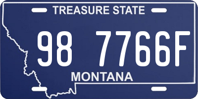 MT license plate 987766F