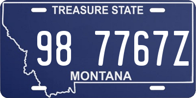 MT license plate 987767Z