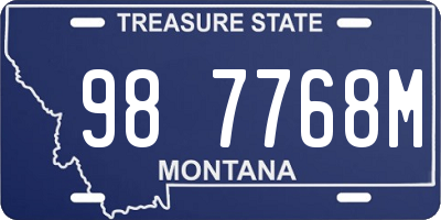 MT license plate 987768M