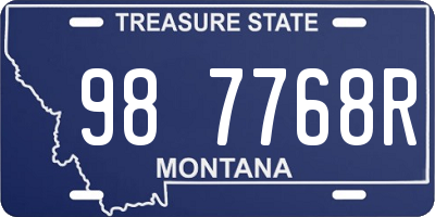 MT license plate 987768R