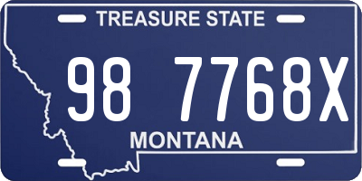 MT license plate 987768X