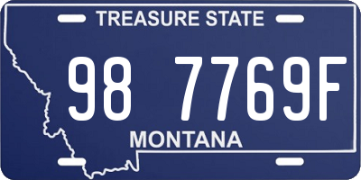 MT license plate 987769F