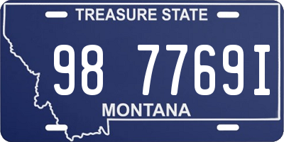 MT license plate 987769I