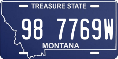 MT license plate 987769W