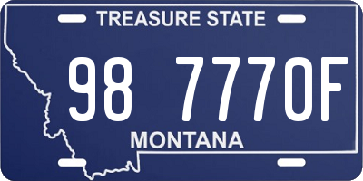 MT license plate 987770F