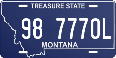 MT license plate 987770L