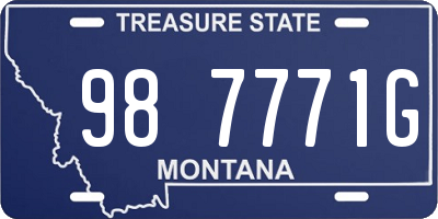 MT license plate 987771G