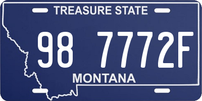 MT license plate 987772F