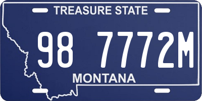 MT license plate 987772M