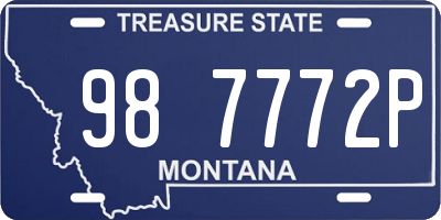 MT license plate 987772P