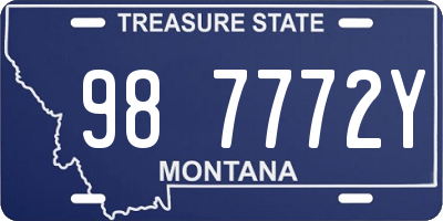 MT license plate 987772Y