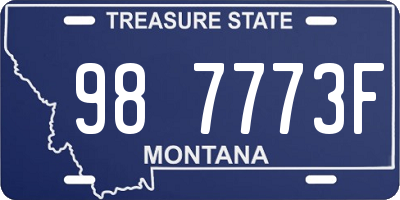 MT license plate 987773F