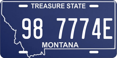 MT license plate 987774E