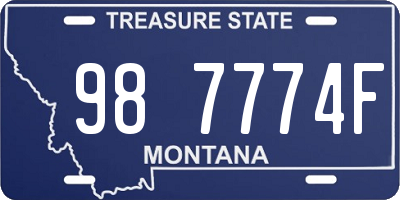 MT license plate 987774F