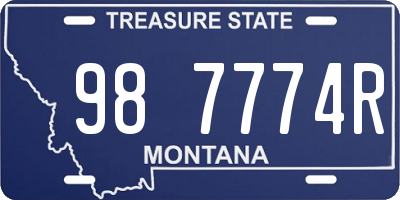 MT license plate 987774R