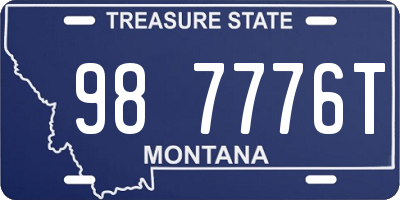 MT license plate 987776T