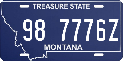 MT license plate 987776Z