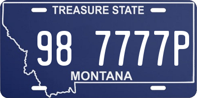 MT license plate 987777P