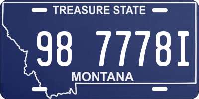 MT license plate 987778I