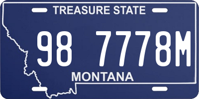 MT license plate 987778M