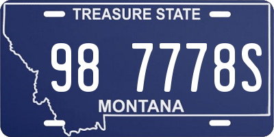 MT license plate 987778S